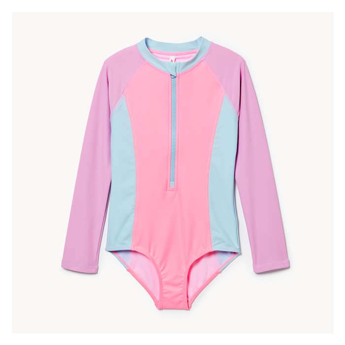 Kid Girls' Rash Guard Swimsuit